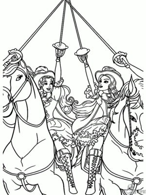 Barbie 29 kleurplaat om te printen en kleuren