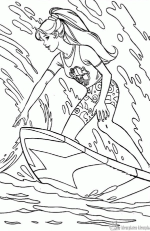 Barbie 33 kleurplaat om te printen en kleuren