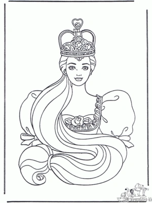 Barbie 37 kleurplaat om te printen en kleuren