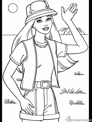 Barbie 42 kleurplaat om te printen en kleuren