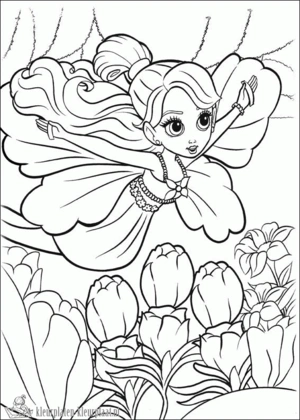 Barbie 55 kleurplaat om te printen en kleuren