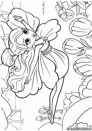 Barbie 8 kleurplaat om te printen en kleuren