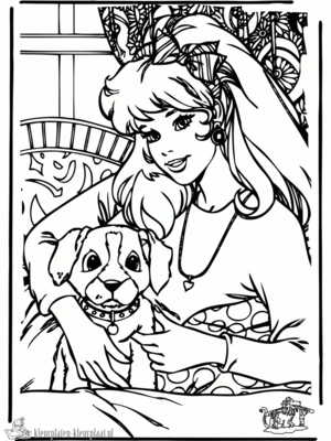 Barbie 87 kleurplaat om te printen en kleuren