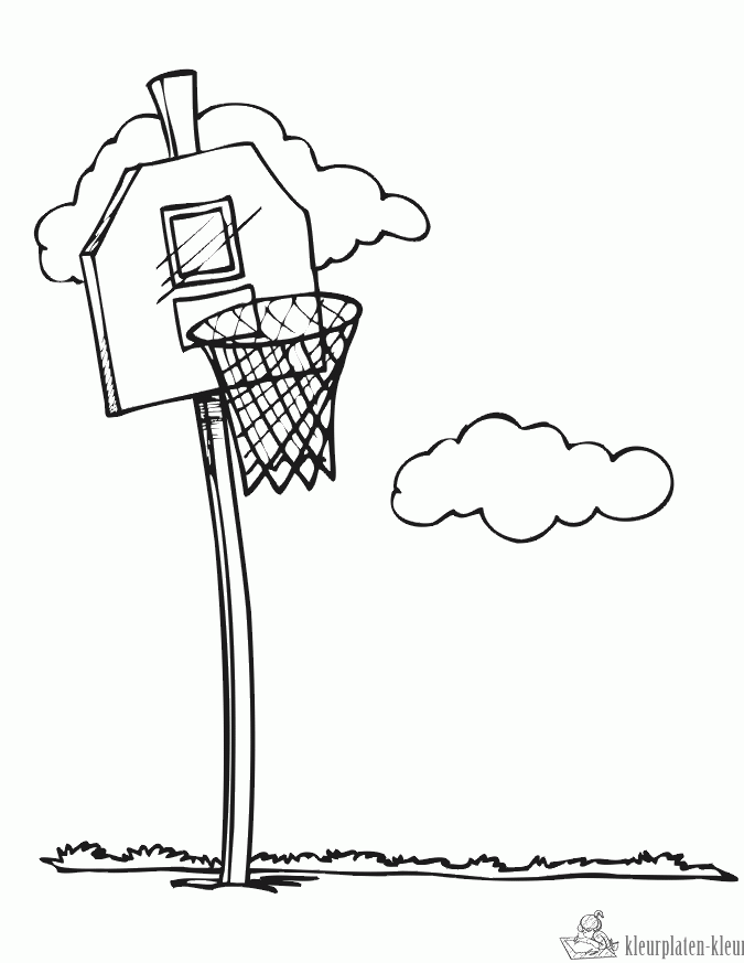 Basketbal 12 kleurplaat
