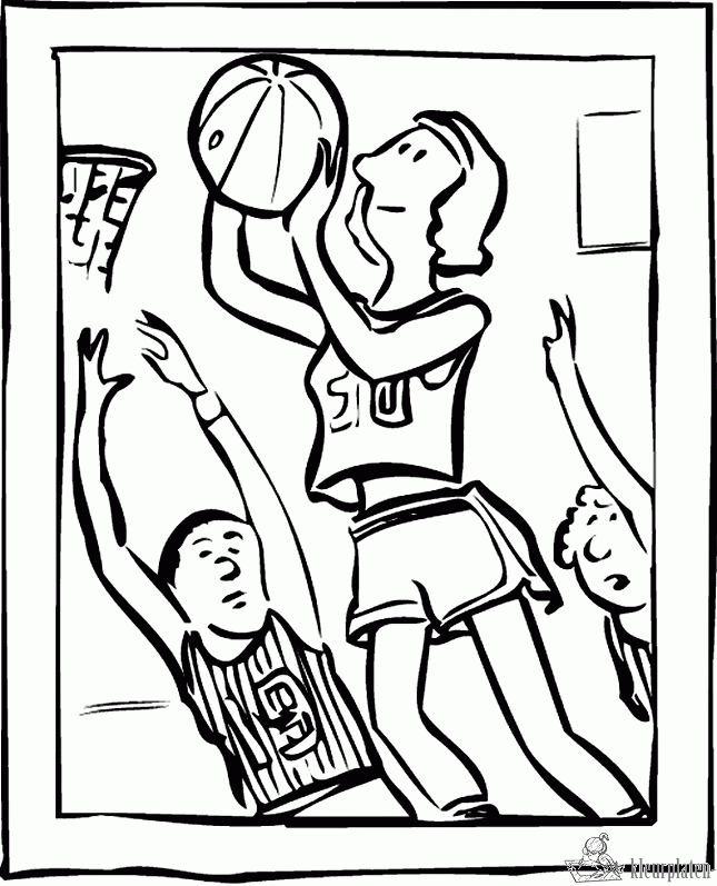 Basketbal 15 kleurplaat