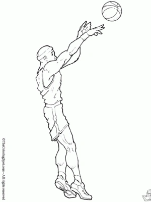 Basketbal 19 kleurplaat om te printen en kleuren