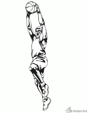 Basketbal 26 kleurplaat om te printen en kleuren