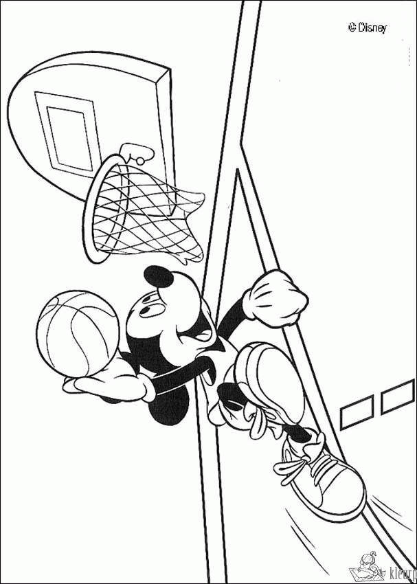 Basketbal 3 kleurplaat