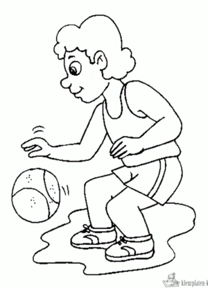 Basketbal 30 kleurplaat om te printen en kleuren