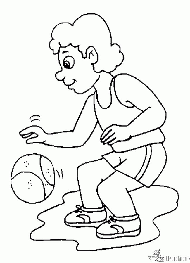 Basketbal 30 kleurplaat