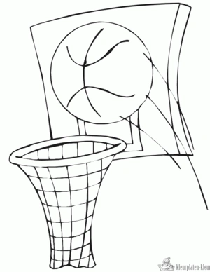 Basketbal 34 kleurplaat om te printen en kleuren