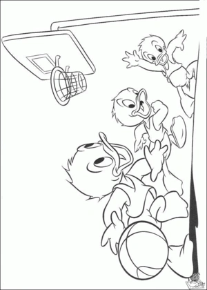 Basketbal 5 kleurplaat om te printen en kleuren