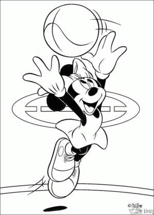 Basketbal 7 kleurplaat om te printen en kleuren