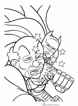 Batman 123 kleurplaat om te printen en kleuren