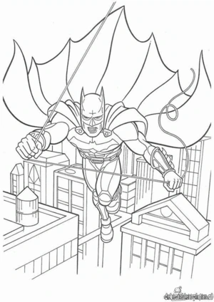 Batman 2 kleurplaat om te printen en kleuren