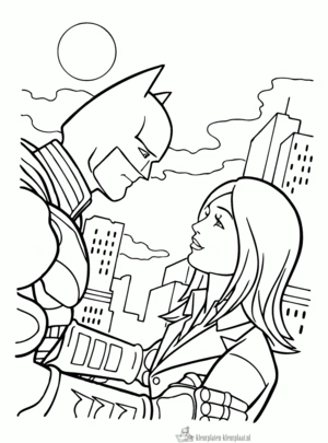 Batman 30 kleurplaat om te printen en kleuren