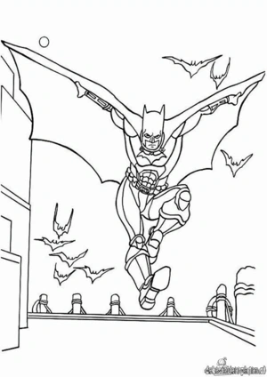 Batman 49 kleurplaat om te printen en kleuren
