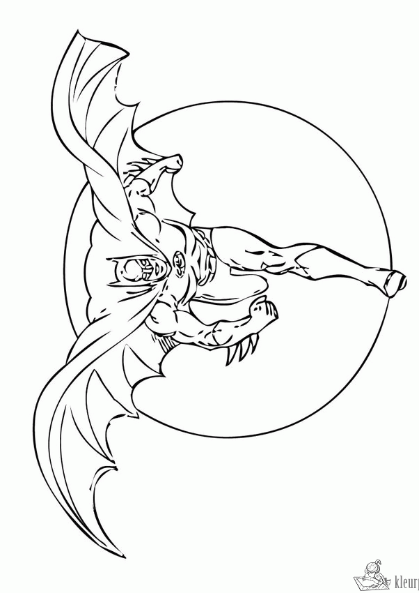 Batman 66 kleurplaat