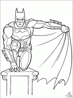Batman 96 kleurplaat om te printen en kleuren