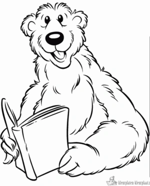 Beer 12 kleurplaat om te printen en kleuren