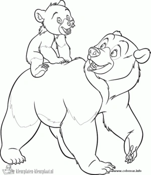 Beer 18 kleurplaat om te printen en kleuren