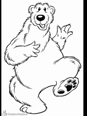 Beer 21 kleurplaat om te printen en kleuren