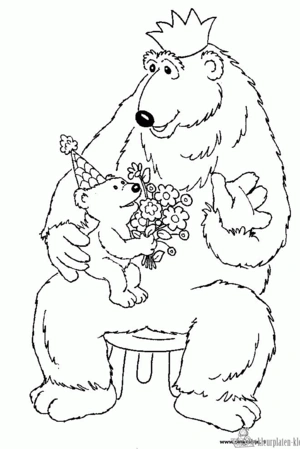 Beer 23 kleurplaat om te printen en kleuren