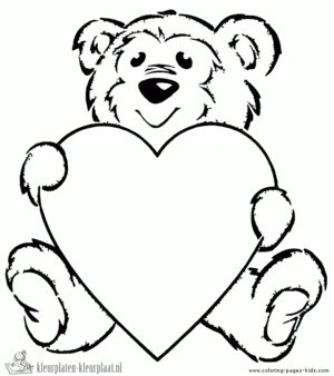 Beer 26 kleurplaat om te printen en kleuren