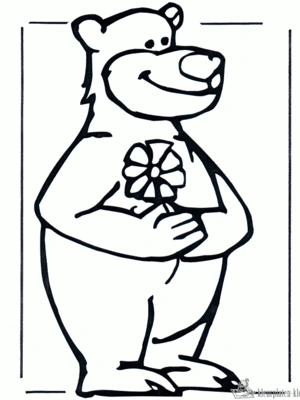 Beer 53 kleurplaat om te printen en kleuren