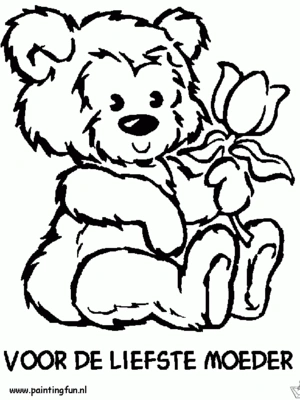 Beer 6 kleurplaat om te printen en kleuren