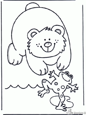 Beer 64 kleurplaat om te printen en kleuren