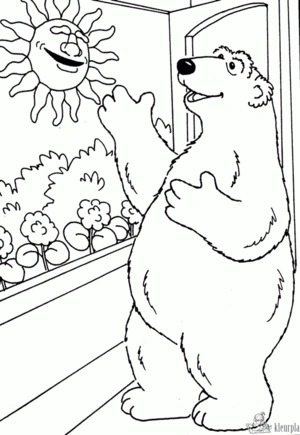 Beer 65 kleurplaat om te printen en kleuren