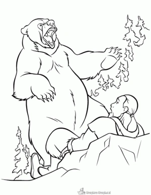 Beer 71 kleurplaat om te printen en kleuren