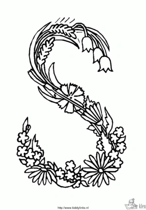 Bloemen 32 kleurplaat om te printen en kleuren