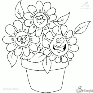 Bloemen 41 kleurplaat om te printen en kleuren