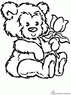 Bloemen 5 kleurplaat om te printen en kleuren