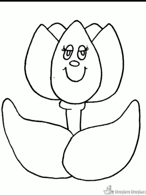 Bloemen 74 kleurplaat om te printen en kleuren