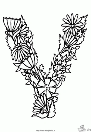 Bloemen 9 kleurplaat om te printen en kleuren