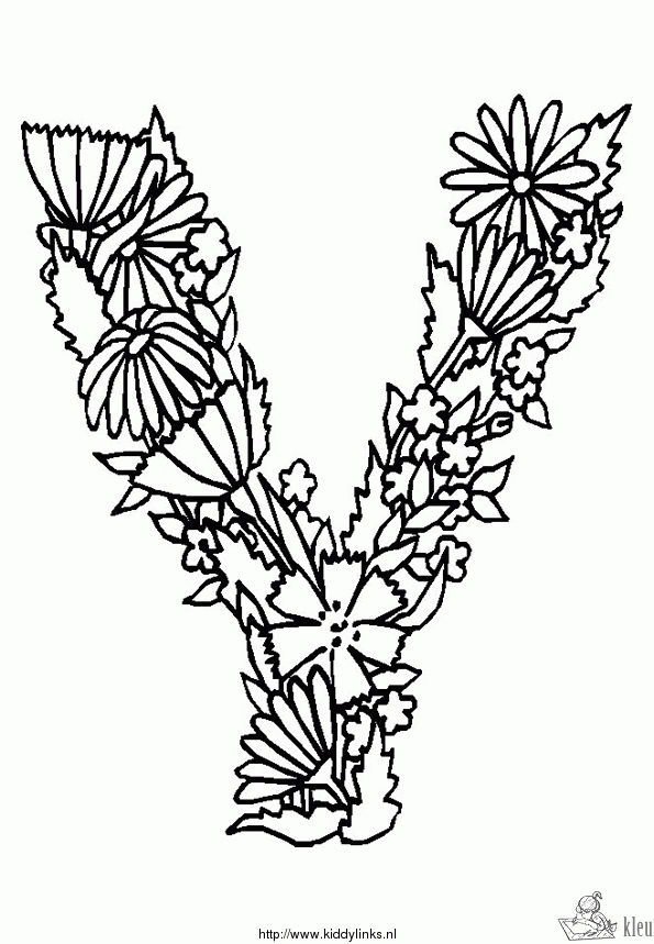 Bloemen 9 kleurplaat