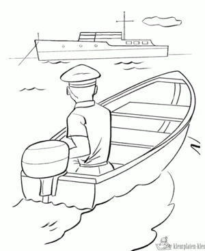 Boot 16 kleurplaat om te printen en kleuren