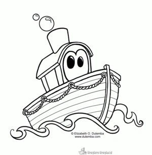 Boot 3 kleurplaat om te printen en kleuren