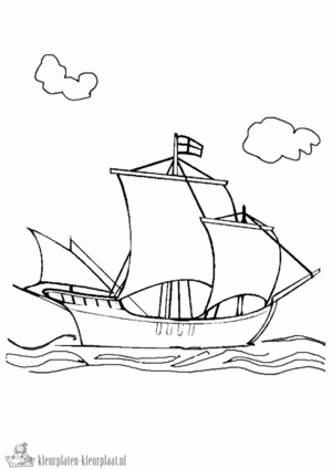 Boot 30 kleurplaat om te printen en kleuren