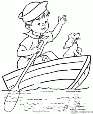 Boot 32 kleurplaat om te printen en kleuren