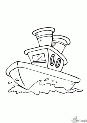 Boot 33 kleurplaat om te printen en kleuren