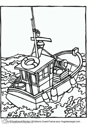 Boot 36 kleurplaat om te printen en kleuren