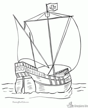 Boot 39 kleurplaat om te printen en kleuren