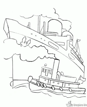 Boot 5 kleurplaat om te printen en kleuren