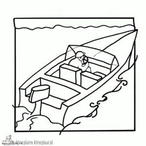 Boot 9 kleurplaat om te printen en kleuren