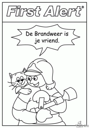 Brandweer 22 kleurplaat om te printen en kleuren