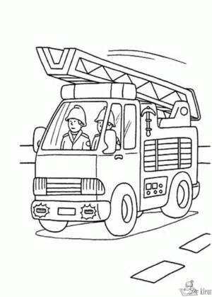 Brandweer 3 kleurplaat om te printen en kleuren